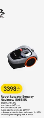 Robot koszący Segway Navimow i105E EU 8720254406879 szer. koszenia 18cm wys. koszenia 2-6cm maks. pow. koszenia do 500 m² pokonuje wzniesienie o nachyleniu do 30% technologia nawigacji RTK + Vision promocja w Castorama