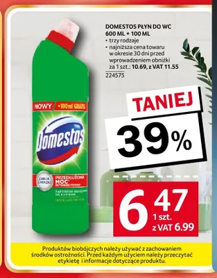 Płyn do WC Domestos promocja w Selgros