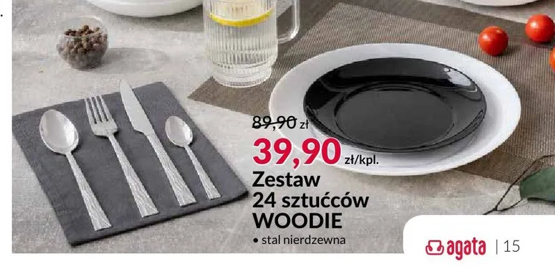 Zestaw 24 sztućców Woodie promocja w Salony Agata