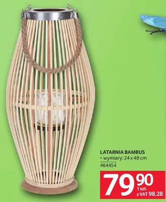 Latarnia bambus 24 x 48 cm promocja w Selgros