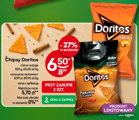 Chipsy Doritos Nacho promocja w Żabka