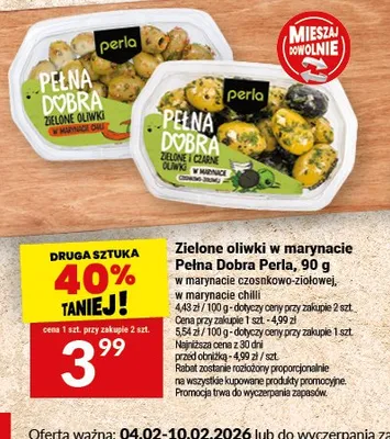 Zielone oliwki w marynacie Pełna Dobra Perła, 90 g promocja w Twój Market