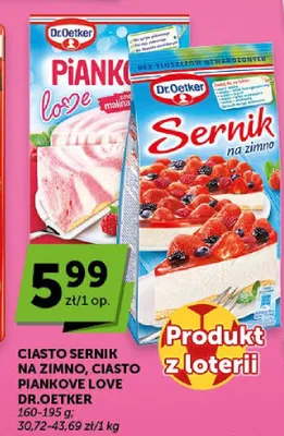 Ciasto Sernik na zimno Dr. Oetker promocja w Euro Sklep