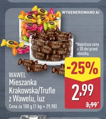Trufle z Wawelu luz Wawel promocja w Aldi