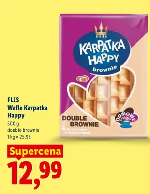 Wafle Karpatka Happy double brownie promocja w Lidl