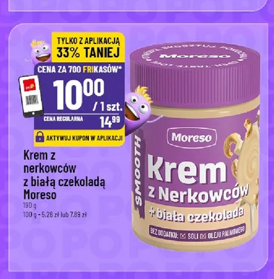 Krem z nerkowców z białą czekoladą Moreso promocja w POLOmarket