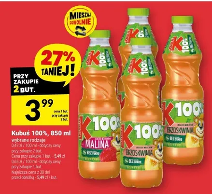 Napój Kubuś 100% promocja w Twój Market