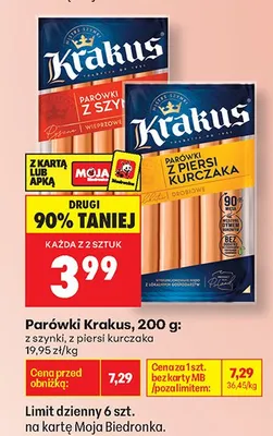 Parówki z piersi kurczaka promocja w Biedronka