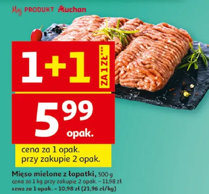 Mięso mielone z łopatki promocja w Auchan