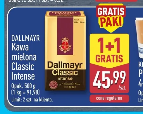 Kawa mielona Dallmayr Classic Intense promocja w Aldi
