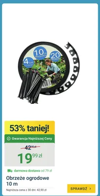 Obrzeże ogrodowe 10m promocja w ERLI