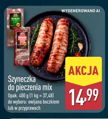 Szyneczka do pieczenia owijana boczkiem promocja w Aldi