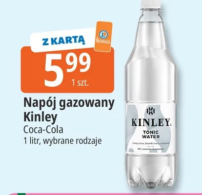 Napój gazowany Kinley Tonic Water promocja w Leclerc