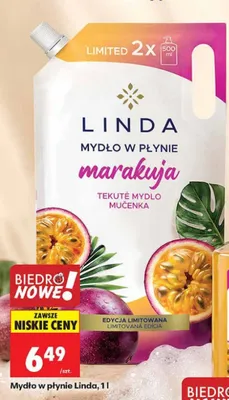 Mydło w płynie Linda marakuja promocja w Biedronka