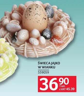 Świeca jajko w wianku promocja w Selgros