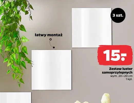 Zestaw luster samoprzylepnych promocja w Netto