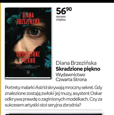 Książka Skradzione piękno Diana Brzezińska promocja w Empik