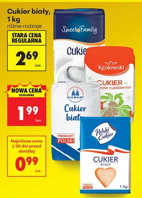 Cukier biały różne rodzaje promocja w Biedronka
