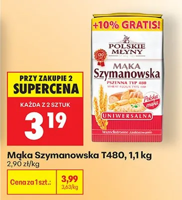 Mąka Szymanowska T480 uniwersalna promocja w Biedronka
