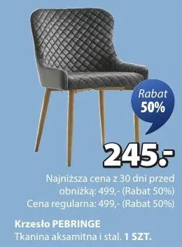 Krzesło PEBRINGE promocja w Jysk