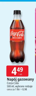 Napój gazowany Coca-Cola zero cukru promocja w Leclerc
