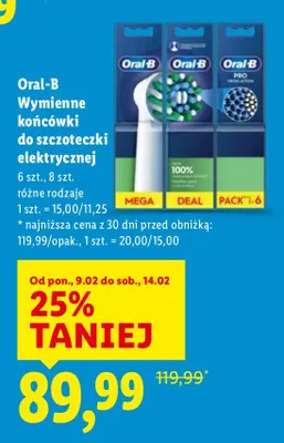 Wymienne końcówki do szczoteczki elektrycznej promocja w Lidl
