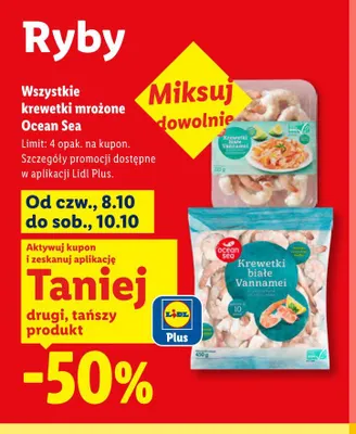 Krewetki mrożone Ocean Sea promocja w Lidl