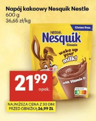 Napój kakaowy Nesquik Nestle promocja w Delikatesy Centrum