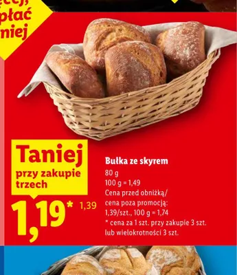 Bułka ze skyrem promocja w Lidl