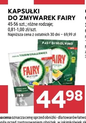 Kapsułki do zmywarek Fairy promocja w Stokrotka