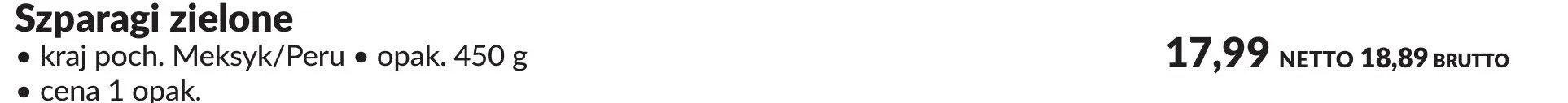 Szparagi zielone promocja w Makro