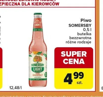 Piwo Somersby promocja w Carrefour Express