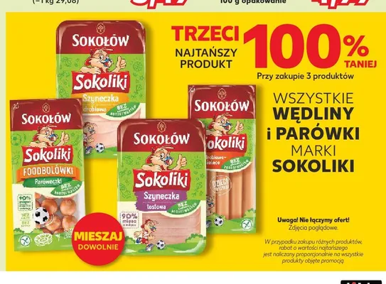 Wędliny i parówki Sokoliki Sokołów promocja w Kaufland