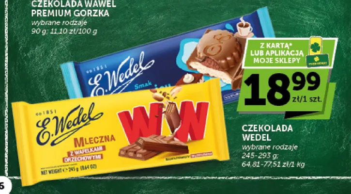 Czekolada E.Wedel promocja w Euro Sklep