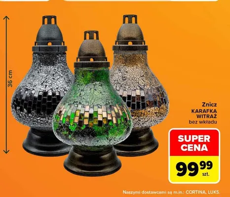 Znicz Karafka Witraż bez wkładu promocja w Carrefour
