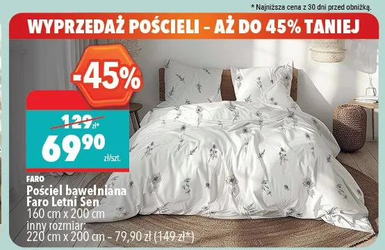 Pościel bawełniana FARO Letni Sen 160 cm x 200 cm promocja w Biedronka Home