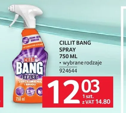 Spray uniwersalny Cillit Bang Zero Kamienia i Brudu promocja w Selgros