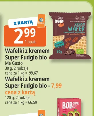 Wafelki z kremem Super Fudgio bio promocja w Leclerc