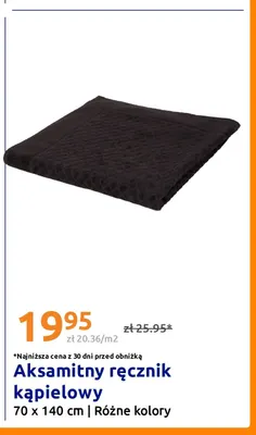Aksamitny ręcznik kąpielowy 70x140 cm promocja w Action