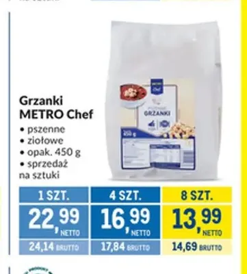 Grzanki ziołowe METRO Chef promocja w Makro