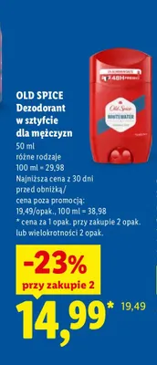 Dezodorant w sztyfcie dla mężczyzn Old Spice promocja w Lidl