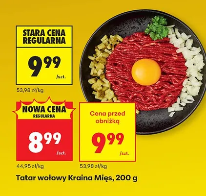 Tatar wołowy Kraina Mięs promocja w Biedronka