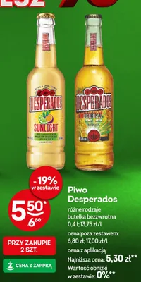 Piwo Desperados Original promocja w Żabka