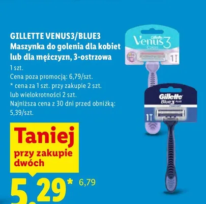 Maszynka do golenia Gillette Venus 3 Colors promocja w Lidl