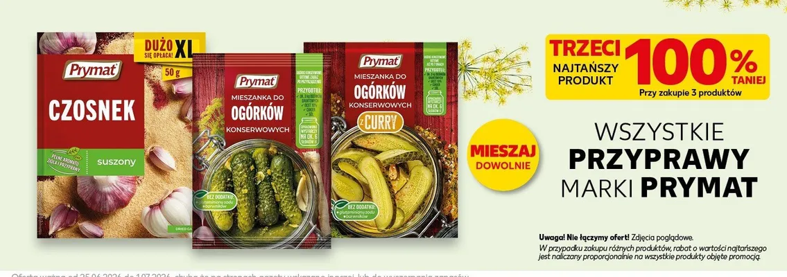 Mieszanka do ogórków konserwowych z curry Prymat promocja w Kaufland