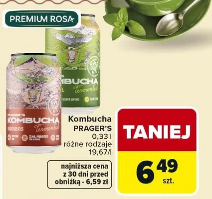 Kombucha Prager's różne rodzaje promocja w Carrefour Market