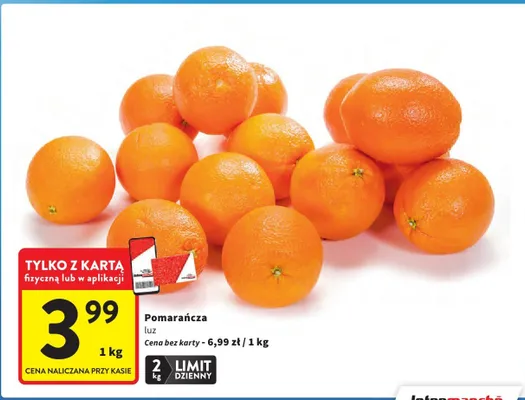 Pomarańcza luz promocja w Intermarche