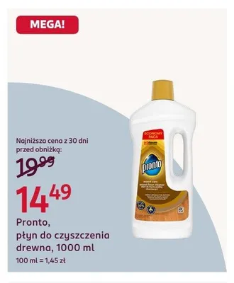 Płyn do czyszczenia drewna Pronto promocja w Rossmann