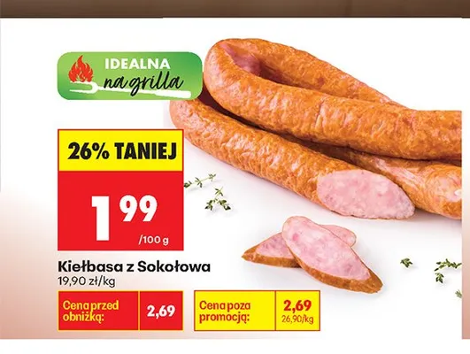 Kiełbasa z Sokołowa promocja w Biedronka