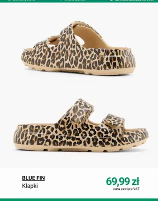 Klapki BLUE FIN promocja w Deichmann